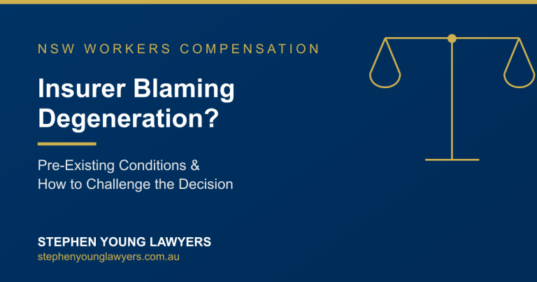 Insurer Blaming Degeneration? Pre-Existing Conditions & How To Challenge The Decision