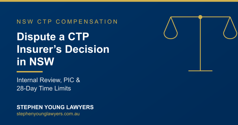 Dispute A CTP Insurers Decision In NSW