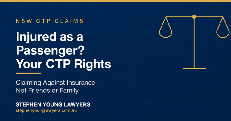 Injured as a passenger? Your CTP Rights